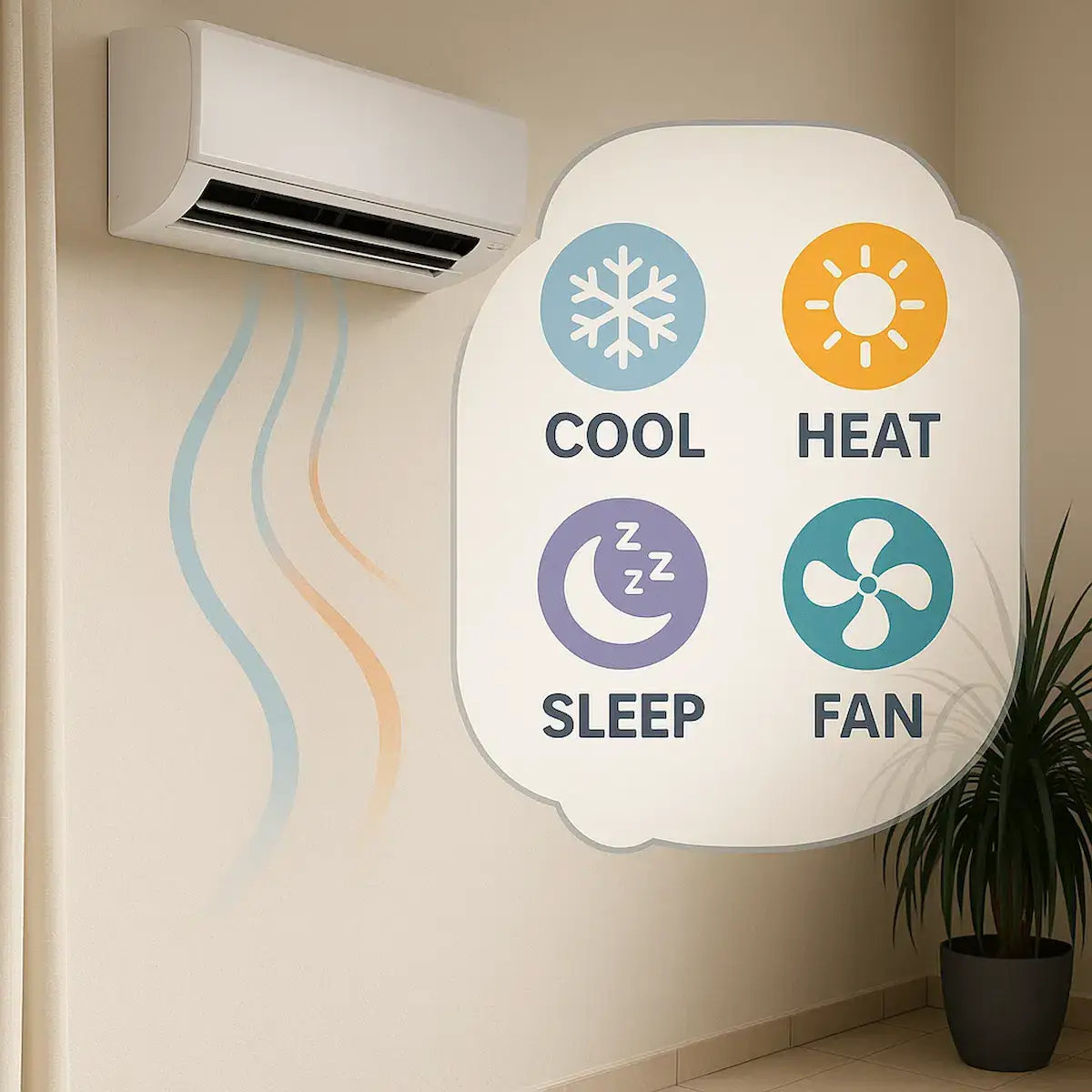 Modes heat 🔥, fan 🌀, cool❄️... comment bien régler sa clim ?