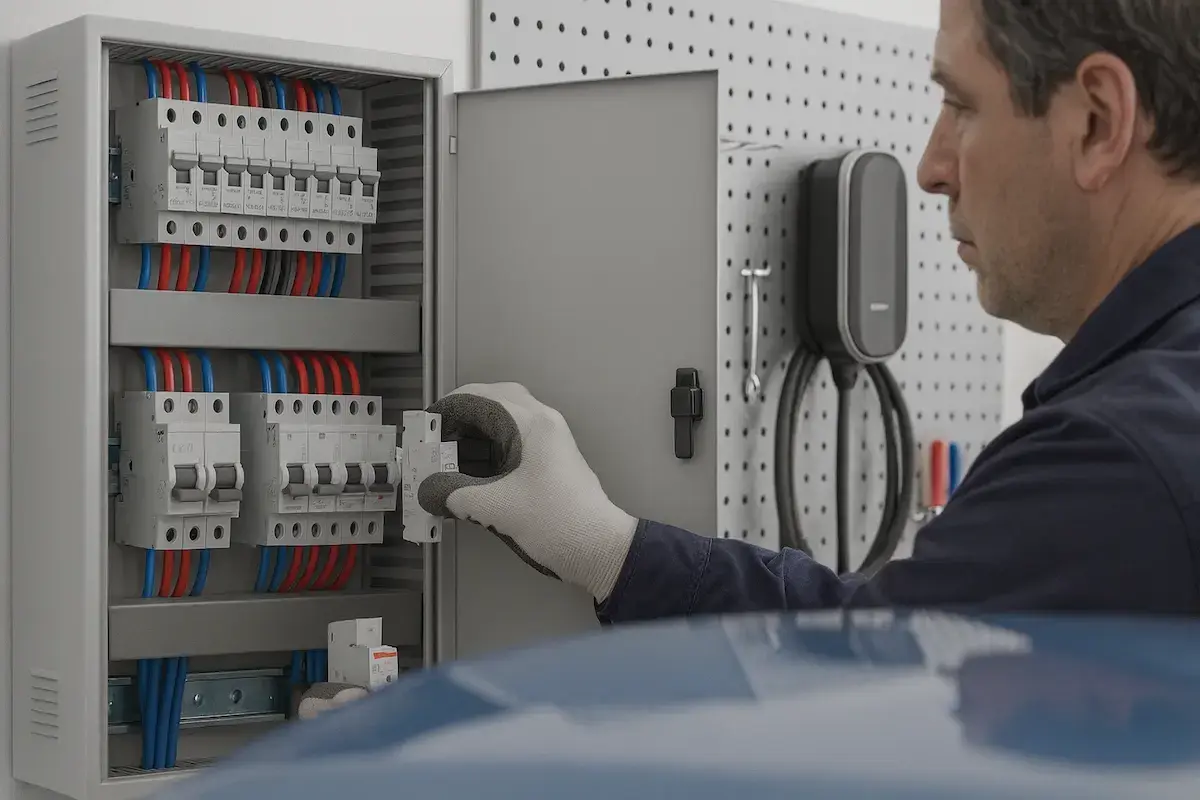 Quel disjoncteur choisir pour une borne de recharge selon la puissance ?