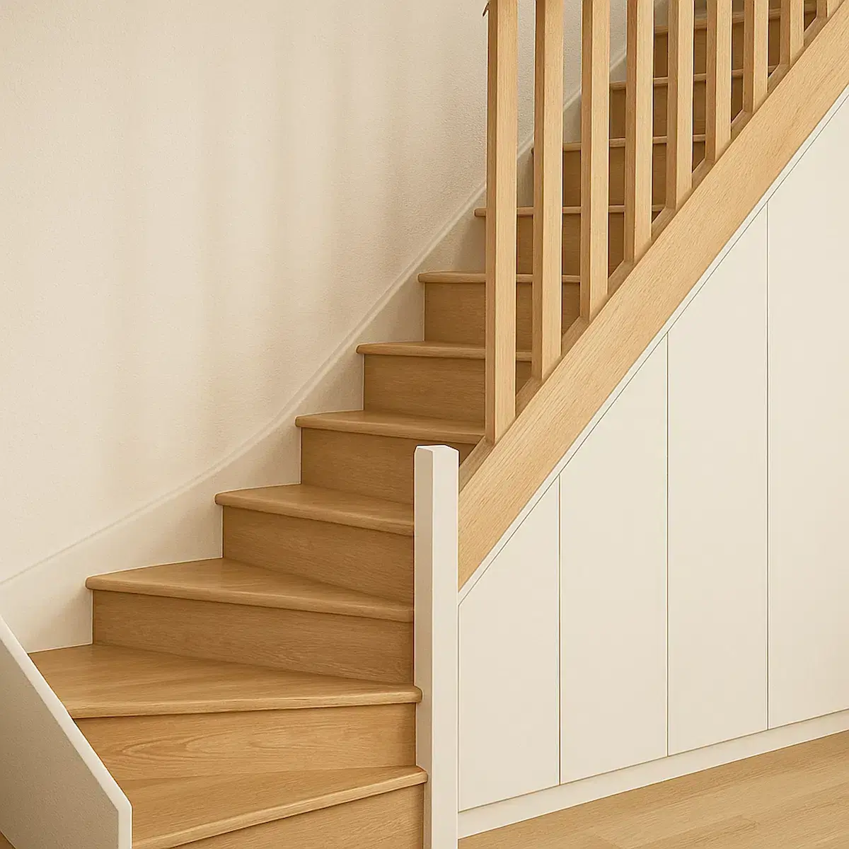 Rénovation d'un escalier en bois : ponçage, peinture, vernis, habillage... à quel prix ? 🎨