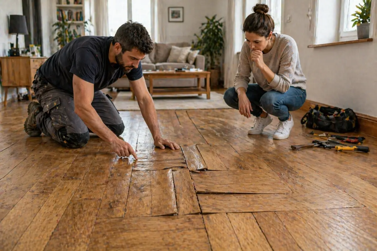 réparation parquet gondolé